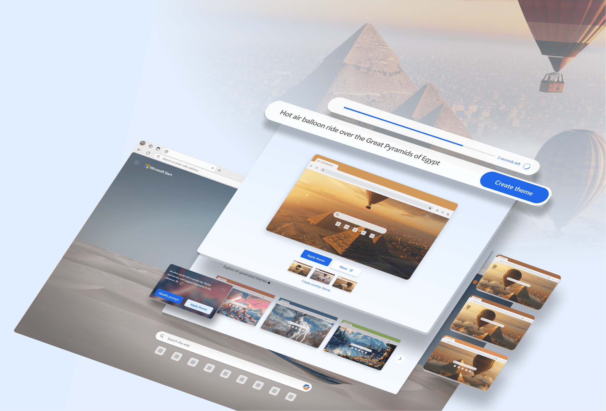 Browser theme customization interface